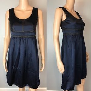 Proenza Schouler for Target 100% Silk Dress Navy Black Size 7 Size S Size M